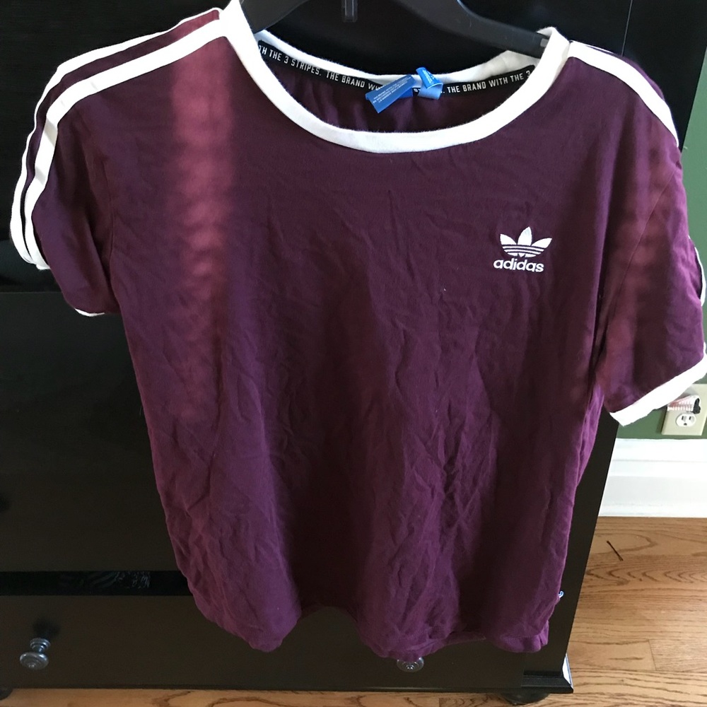 Adidas 3 striped shirt